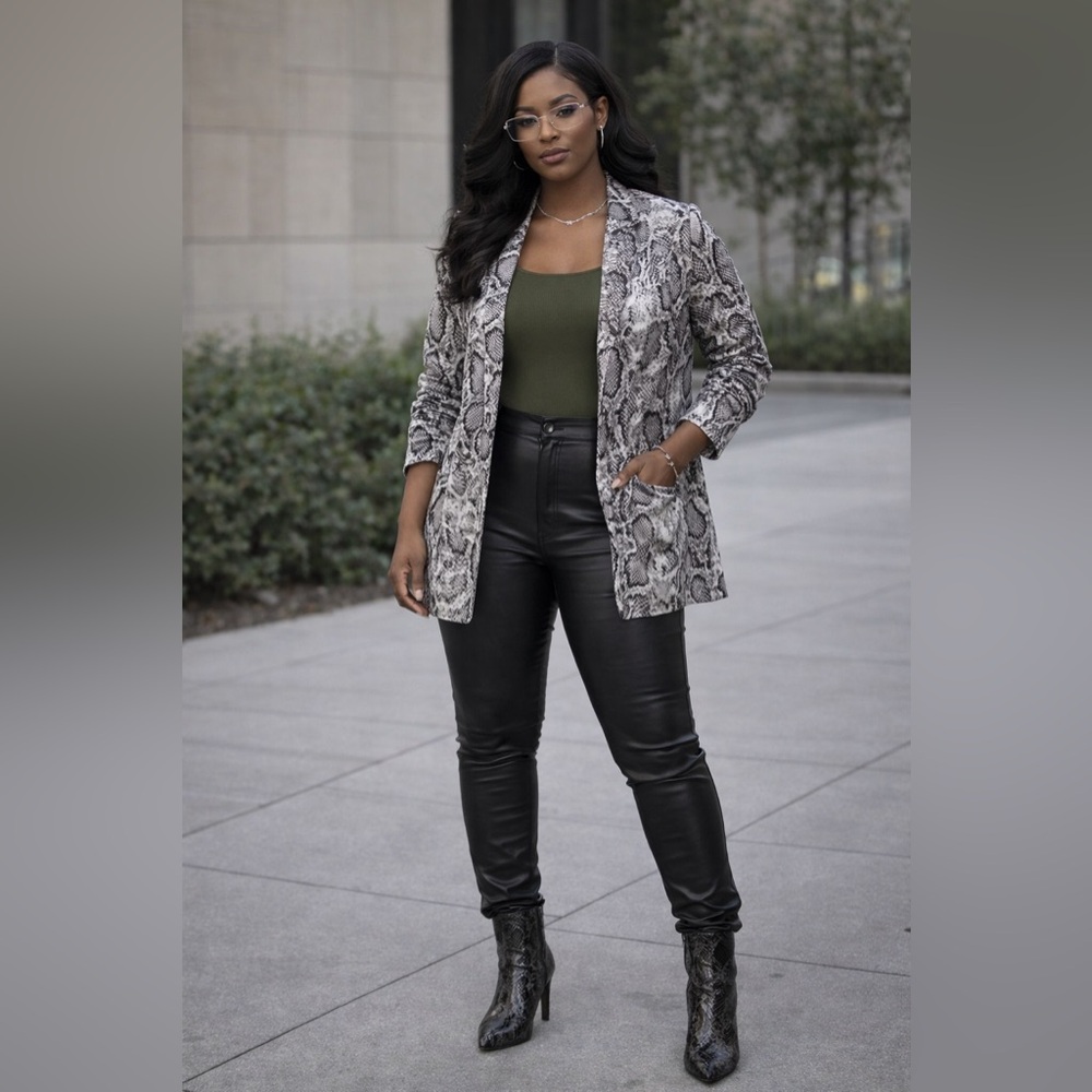 Snake Print Blazer - Picture 5 of 5